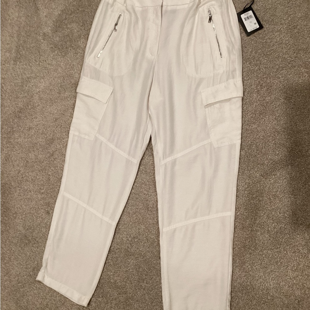 New DKNY Ivory Cargo Pants